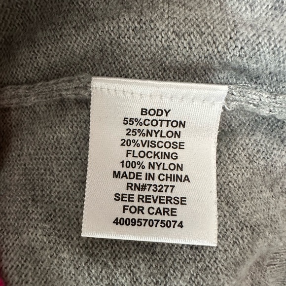 Elle women’s sweater - grey with rose embellishment - XL - GUC - Picture 5 of 6